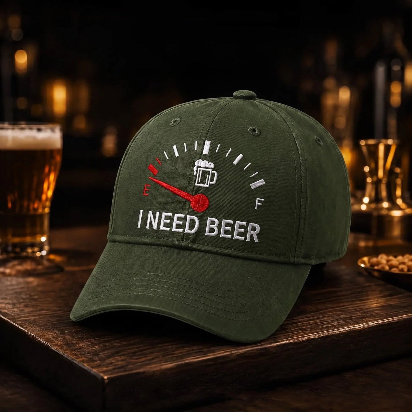 ⏳ Poslední den – sleva 50 % - 🍺 Vyšívaná šiltovka „POTREBUJEM PIVO“ – Unisex pamätná šiltovka 🧢