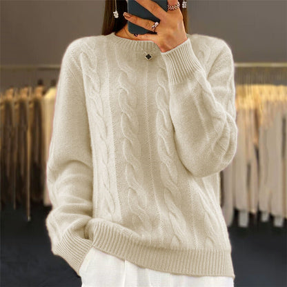 🔥⛄【S-XL】2025 jesienny i zimowy nowy, jednokolorowy, wysokiej jakości wełniany sweter-4113170