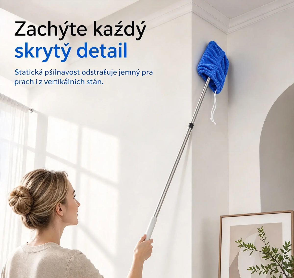 🔥 4 kusy ✨ Ukliďte více za kratší dobu! Opakovaně použitelné návleky na koště 🧹