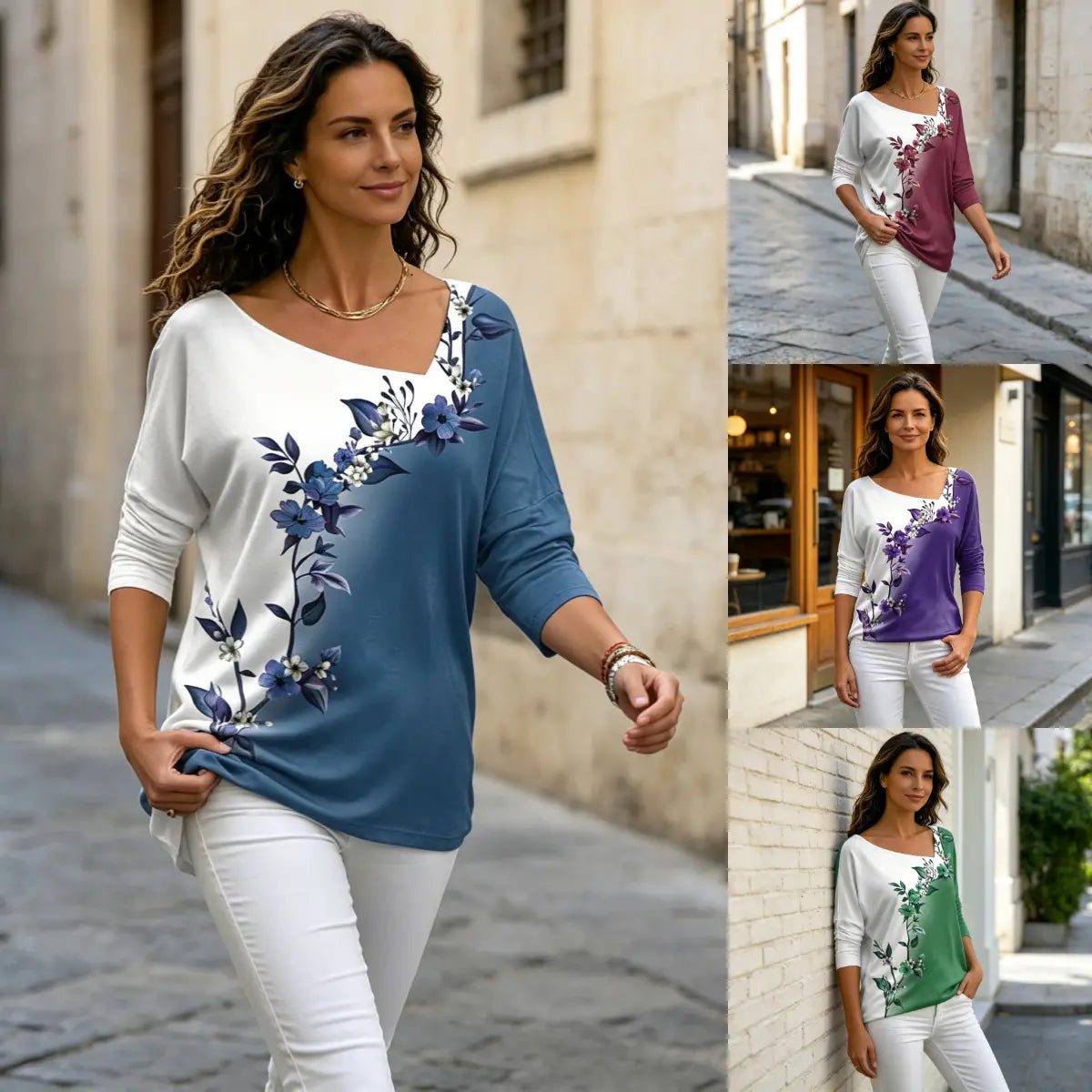 ✨👚【S-2XL】Nové stylové dámské tričko z čisté bavlny s potiskem – měkké, příjemné na dotek a všestranné pro každodenní nošení.