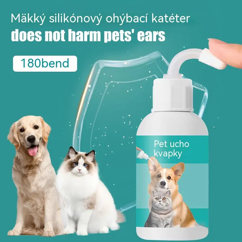 ⏳【Kupte 1 a získejte 1 zdarma】 🐱🐶 Jemné kapky na čištění uší pro domácí zvířata – Rozlučte se s onemocněními zevního zvukovodu