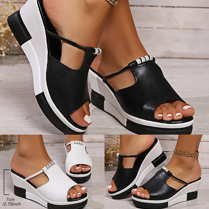 【🏆 Más vendidos】【36-43】Sandalias tipo chancla 2026 con plataforma y tacón cómodo de verano