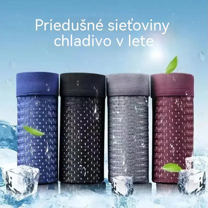 🔥【4 kusy】Prodyšné a pohodlné síťované pánské boxerky