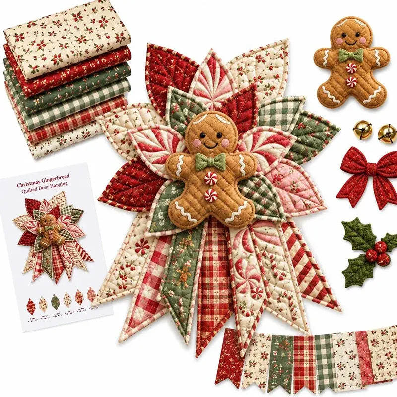 ⭐🎄🎁Sada na zavěšení dveří - ručně vyráběná patchworková dekorace