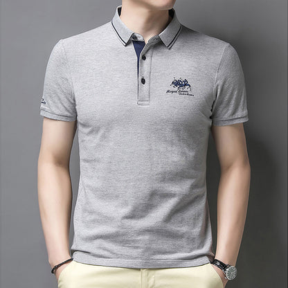 🔥🔥👔【Kup 1, a 1 otrzymasz gratis】【50-105kg】2025 Męska koszulka polo z haftowanymi klapami-3942006