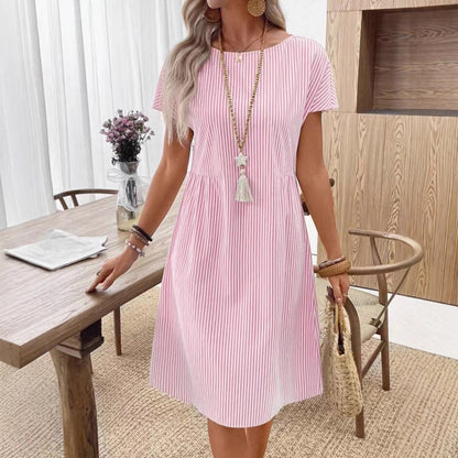 ✨【S-XL】Elegantní pruhované šaty – lehké a prodyšné na léto