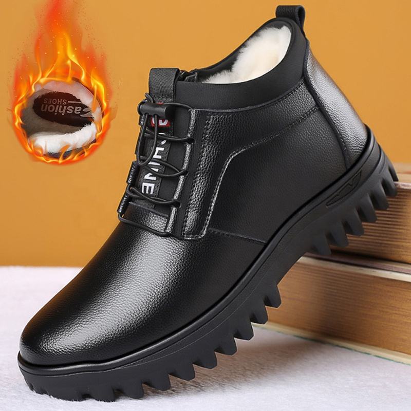 🔥🥾2024 zimowe nowe modne męskie buty na co dzień z grubą bawełnianą podeszwą-3831937