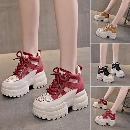 【35-40】2025 Nowe letnie damskie buty casualowe z oddychającą grubą podeszwą 3979194