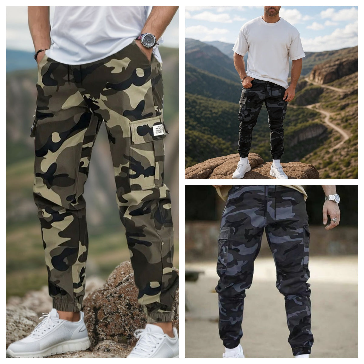 🛠️ SLEVA 60 %! 👖 Odolné taktické pracovní kalhoty – směs nylonu a bavlny, mnoho funkčních kapes, ideální pro práci venku 🌲 4237911