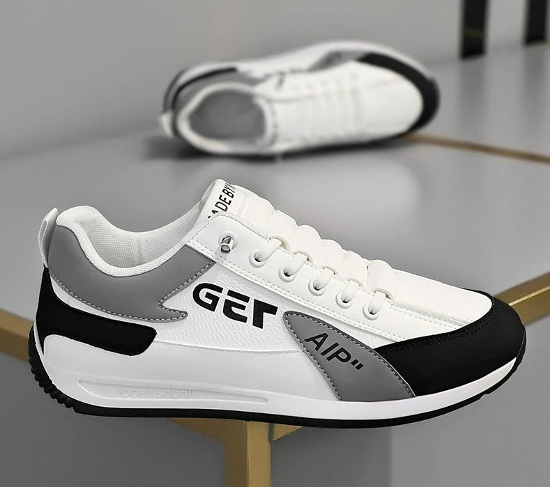 👟👟2024 Nowe męskie buty sportowe na co dzień Oddychające modne buty do biegania ze skóry PU-3707235