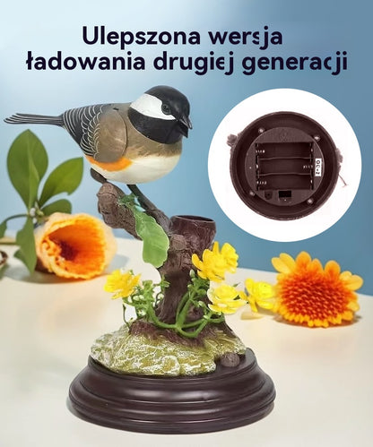 🦜🐦【Oferta ograniczona czasowo】Symulacja sterowana głosem, kreatywne, urocze ozdoby ptaków sterowane głosem, dekoracyjne ozdoby na biurko-4081681