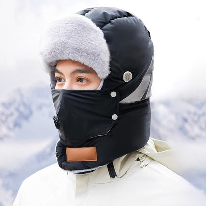 ⛄⛷Větruodolné plyšové chrániče sluchu s kapucí 4178425