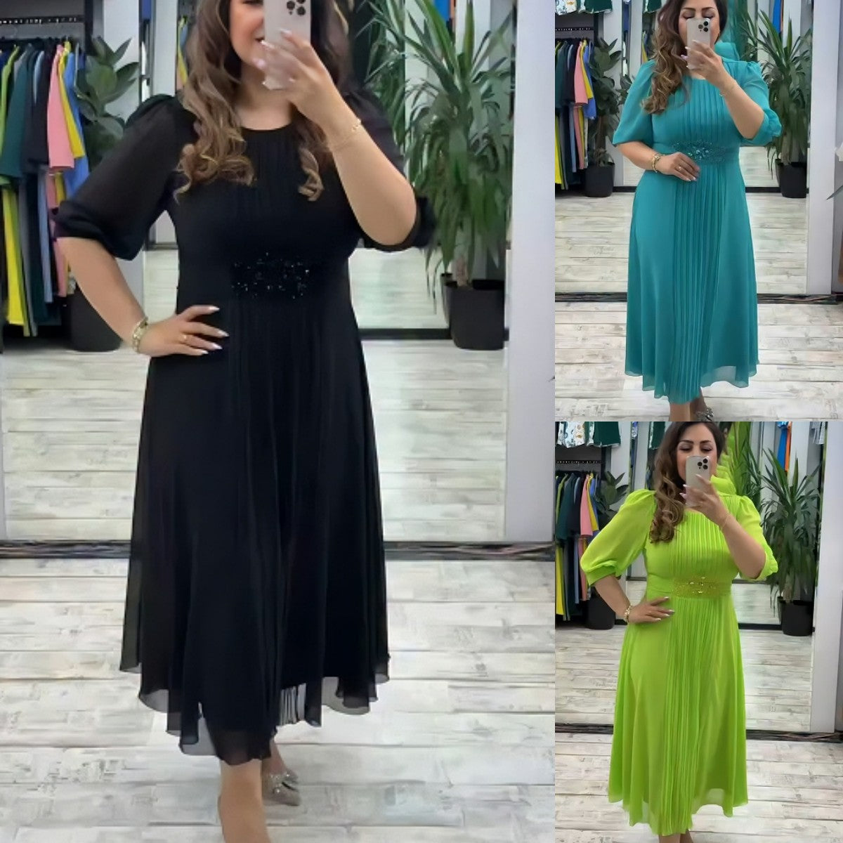 💥👗【S-5XL】Nowa modna sukienka, klasyczny design, elegancka i prosta 4064676
