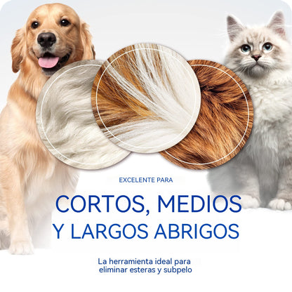🐾 Herramienta profesional para eliminar el pelo muerto de perros y gatos: suave, eficaz y un hogar libre de pelo ✨💖