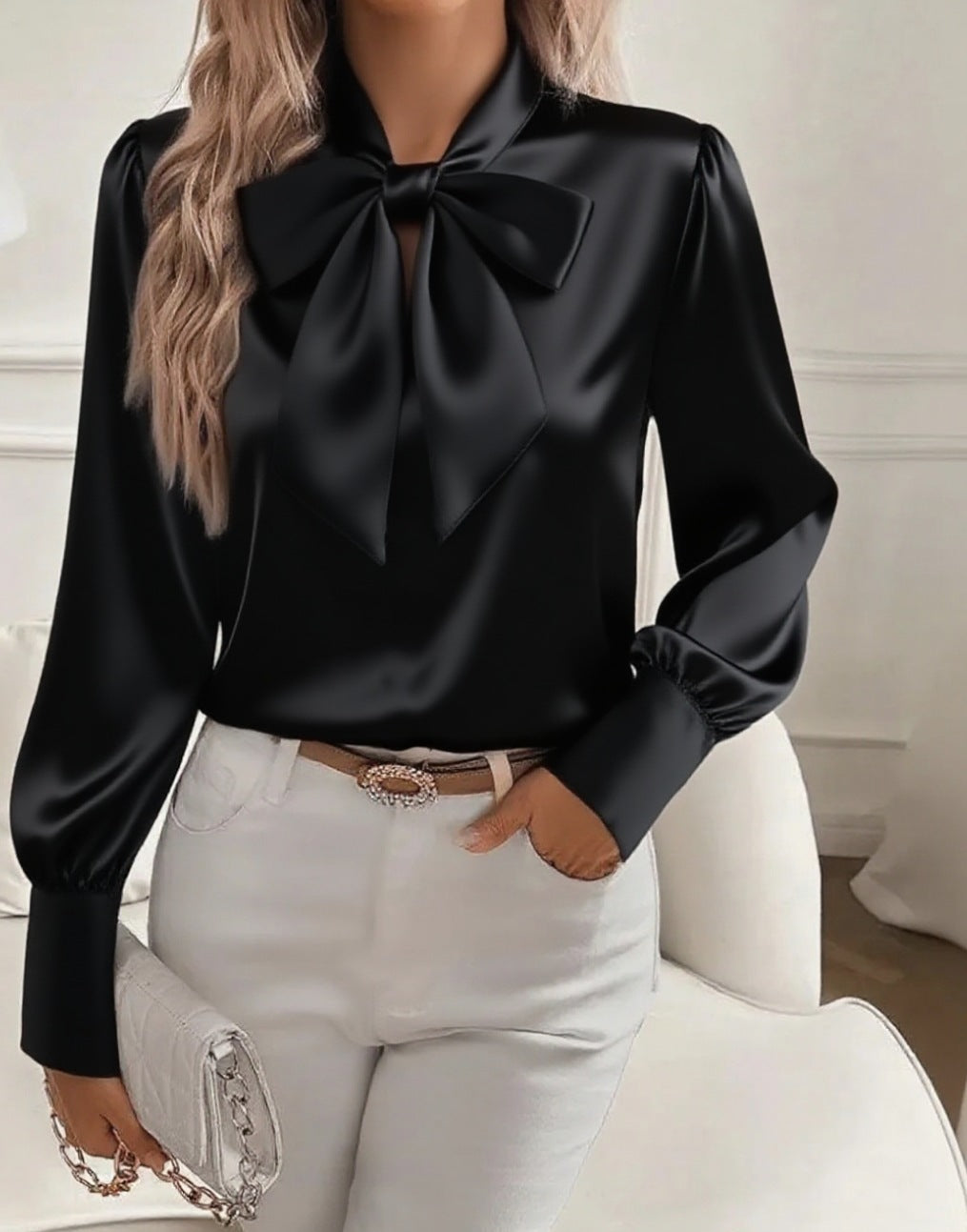 🔥✨Dámská módní hedvábná košile, elegantní střih, měkká látka, moderní střih, je perfektní volbou pro každý den!