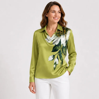 ⏳✨【50% sleva po omezenou dobu】【S-3XL】【40-100 kg】Elegantní dámská košile s potiskem a límcem