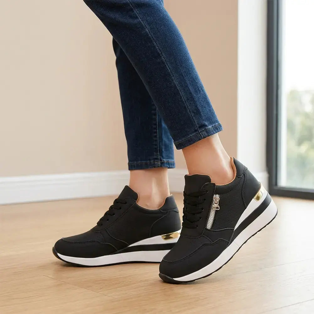 ⏳ Poslední den – sleva 50 %【36–43】 Dámské nazouvací sportovní boty na klínku – lehké boty s platformou pro každodenní pohodlnou chůzi i sport.