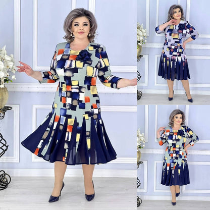 👗💐【S-5XL】Piękna i modna rozkloszowana spódnica z nadrukiem