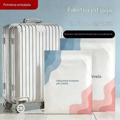 🧳 5 artiklov za samo 25 € 💨 Velike, fleksibilne vakuumske vrečke za shranjevanje: Zračna črpalka ni potrebna, neprepustne, idealne za prihranek prostora v kovčku in doma ✈️