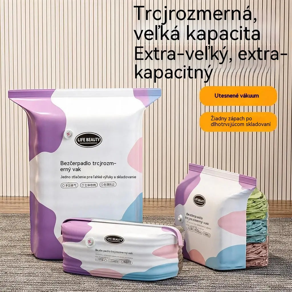 🧳⭐💨 Velké, flexibilní vakuové úložné sáčky: Není potřeba žádné vzduchové čerpadlo, nepropustné, ideální pro úsporu místa v kufru i doma ✈️
