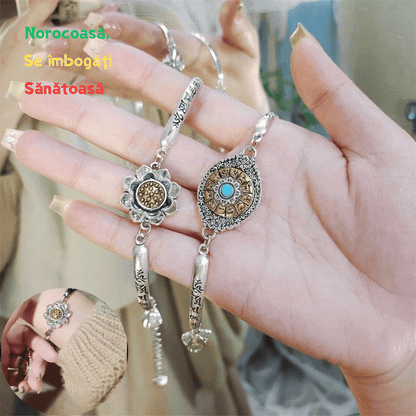 🔥【Kup 1, a 2 dostaniesz gratis】Obrotowa bransoletka z lotosem i mantrą Lucky Six-Character 2025-4005241