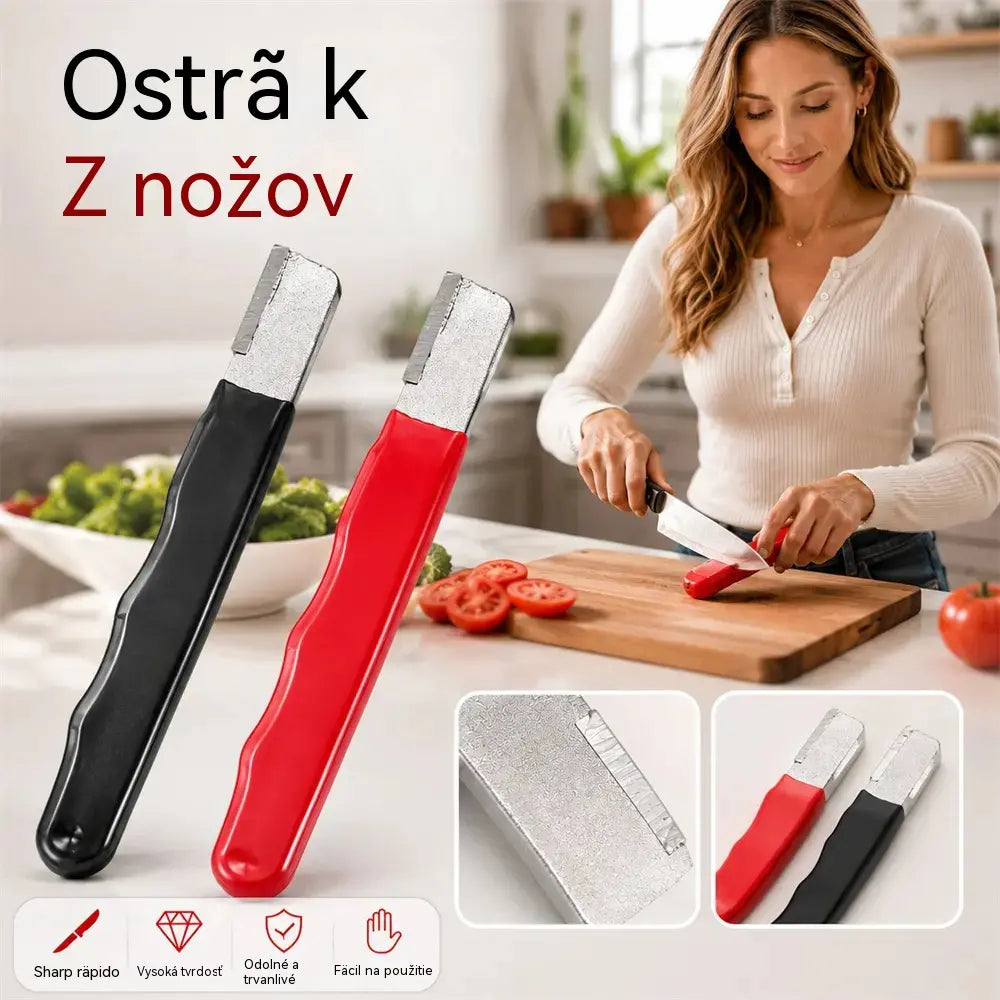 🔪【2-dílná sada】Přenosný rychlobrusný nástroj na nože, vhodný na zahradní nůžky, kuchyňské nože a škrabky.