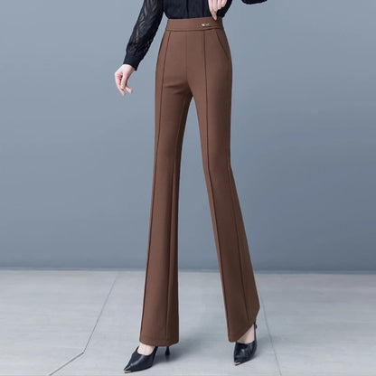 ✨】👖【S-3XL】Ciepły polar - Damskie spodnie z wysokim stanem i elastyczną talią na jesień/zimę