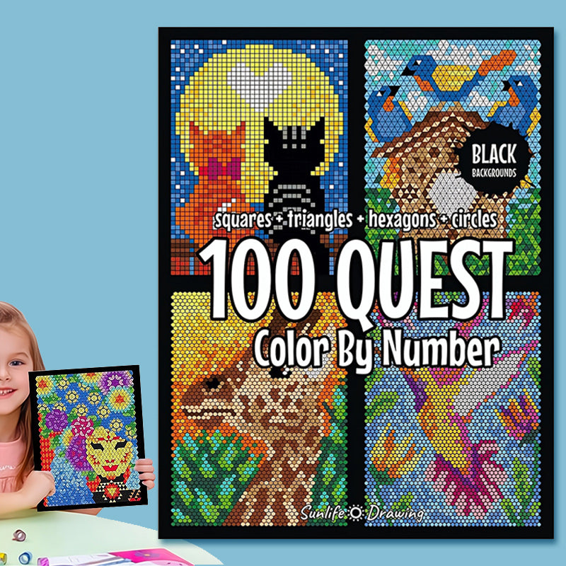 50% zniżki🎄🎨 100 kolorowanek QUEST według numerów 4229946