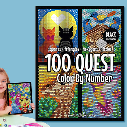 50% zniżki🎄🎨 100 kolorowanek QUEST według numerów 4229946