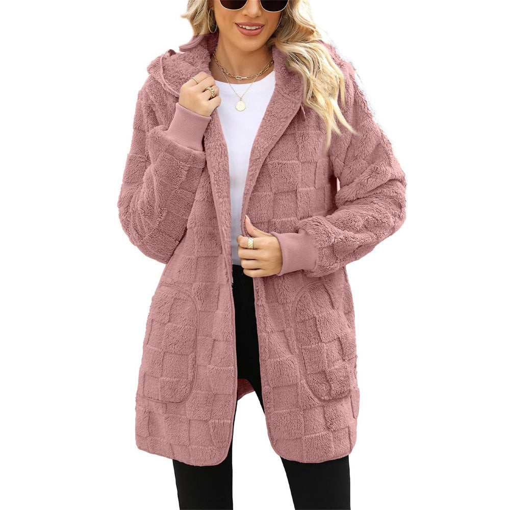 ❄️[Tallas S-5XL]🌸Nueva colección de invierno: Chaqueta casual para mujer con forro de franela a cuadros 4159887