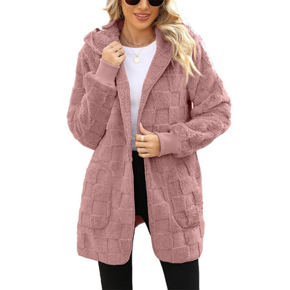 ❄️[Tallas S-5XL]🌸Nueva colección de invierno: Chaqueta casual para mujer con forro de franela a cuadros 4159887
