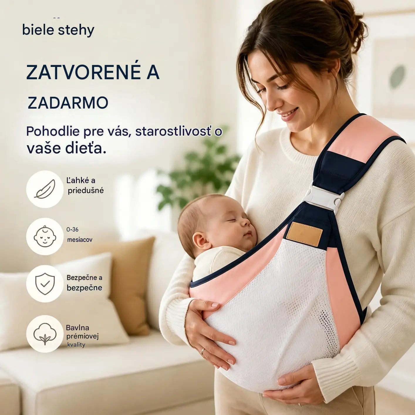 👶 Lehký ergonomický nosič pro miminka | Ideální pro procházky a cestování ✈️