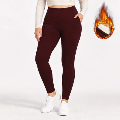 🔥【S-2XL】Zimní termo legíny s vysokým pasem a regulací bříška