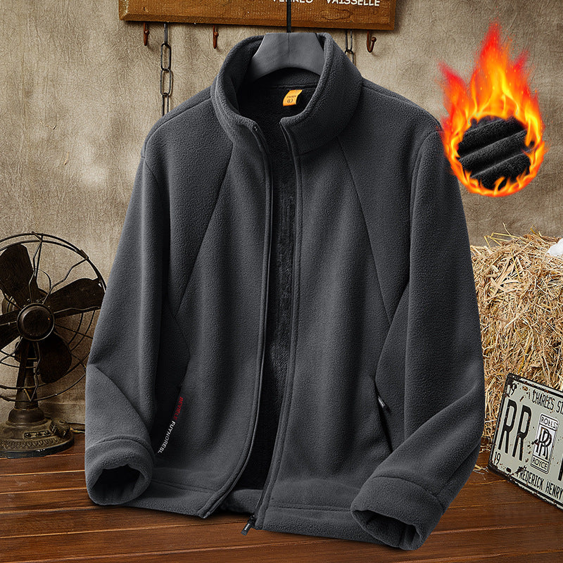 🧣【50% POPUST】 【M-5XL】 Moški debeli flisni jopič – na voljo v velikih velikostih, topel in udoben za jesen in zimo