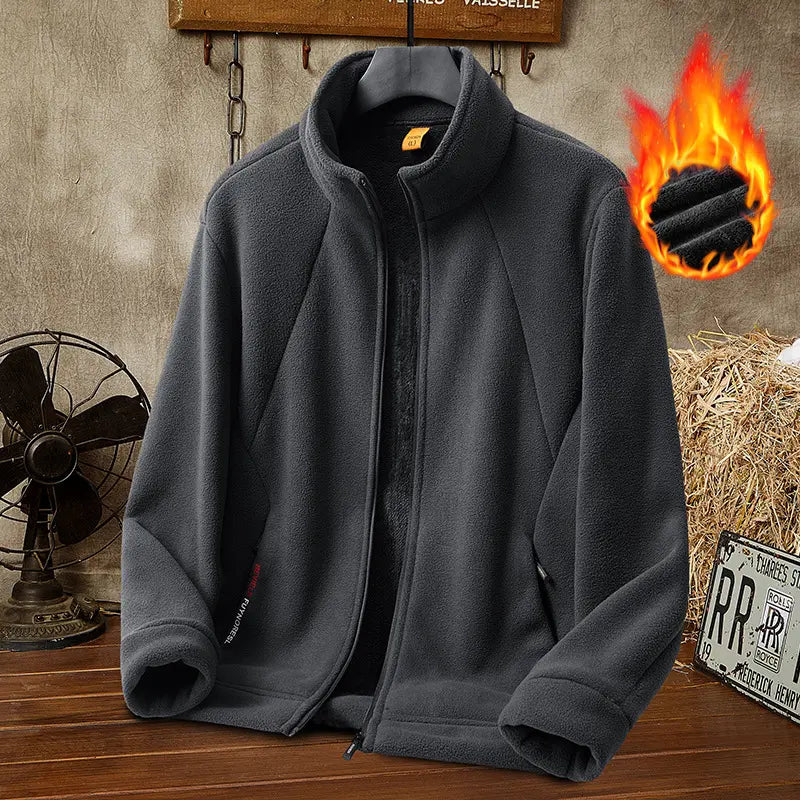 🧣【50% POPUST】 【M-5XL】 Moški debeli flisni jopič – na voljo v velikih velikostih, topel in udoben za jesen in zimo
