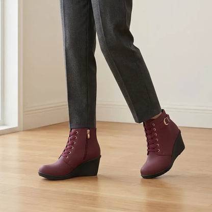 【35-42】👢 Női téli éktalpú bokacsizma – stílusos és stabil választás a hideg napokra