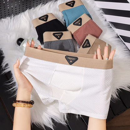 🔥🩲(6/12 sztuk)【💝Kup 6 i otrzymaj 6 gratis】 Cienka i przewiewna męska bielizna wykonana z letniego lodowcowego jedwabiu-4034160