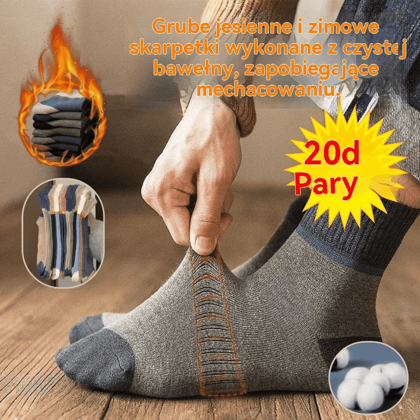 😍🧦【Kup 5, otrzymaj 5 gratis】Antybakteryjne, dezodorujące i ciepłe wełniane skarpetki na jesień i zimę.-4222452