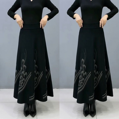👗【S-3XL】2024 Nowa, jesienno-zimowa, pogrubiona, wełniana spódnica z dzianiny-3788590