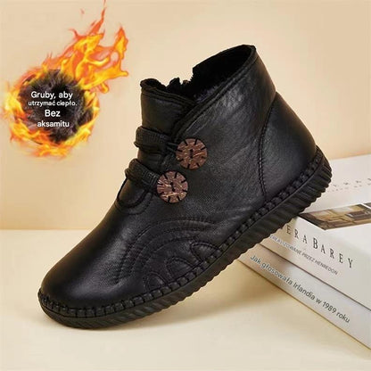 【35-40】Damskie skórzane, bawełniane, antypoślizgowe, ręcznie robione buty na jesień i zimę 4130270