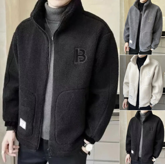🎄🎄【L-6XL】Χειμερινό μπουφάν fleece, βαμβακερό μπουφάν, βαμβακερό παχύρρευστο μπουφάν από μαλλί αρνιού, ζεστό μπουφάν-4136120