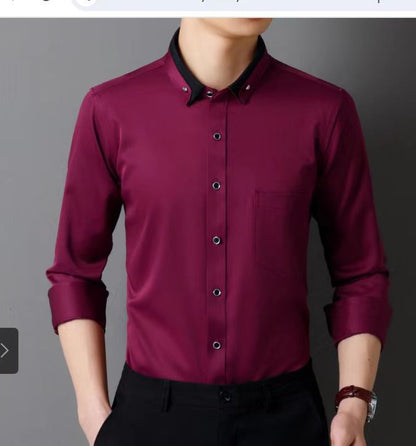 【S-4XL】👕Nowa oddychająca męska koszula biznesowa na co dzień na rok 2025-4163017