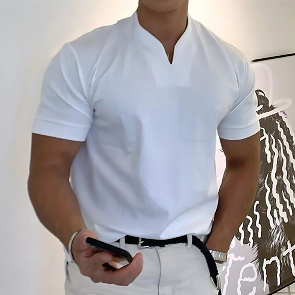 👕[S-5XL] Pánské tričko s krátkým rukávem a výstřihem do V, rok výroby 2026 – stylové a pohodlné, které dodá vašemu vzhledu energii.