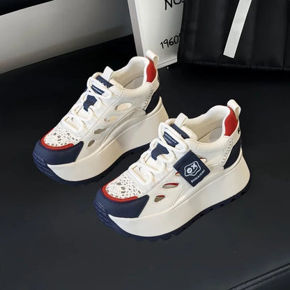 【Újdonság 50% kedvezménnyel】👟 Nyári hétköznapi cipő – légáteresztő perforált dizájn vastag talppal, divatos, lélegző és rendkívül kényelmes.