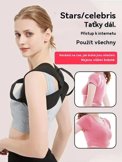 ⏳Poslední den sleva 50 %! Pohodlný nastavitelný korektor držení těla pro ramena a záda, lehký a prodyšný, ideální pro každodenní nošení i práci v kanceláři.