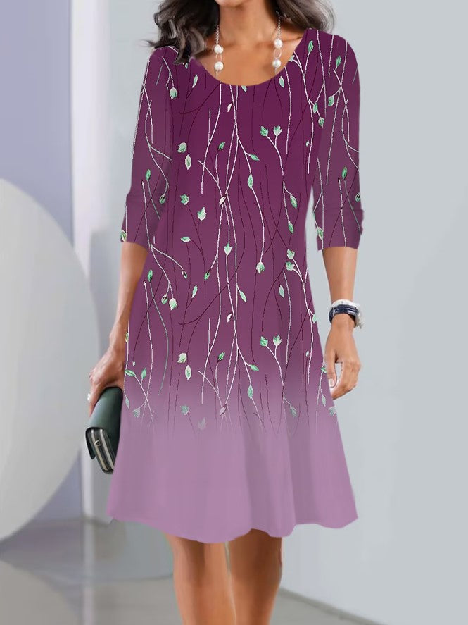✨Letní speciální nabídka【S–3XL】Dámské letní módní šaty s potiskem – elegantní střih zvýrazňující postavu.