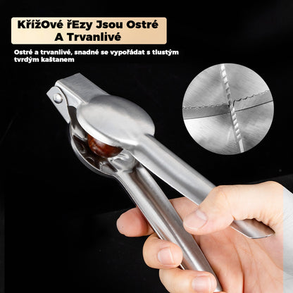 🌰Kuchyňský kráječ na kaštany, snadno se otevírá jedním stisknutím, bez poranění rukou 4155318