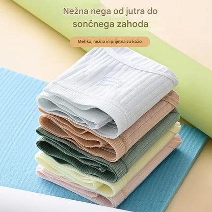 ⭐🔥【Paket 7】Zadnji dan 50% popusta: ženske bombažne hlačke z visokim pasom, antibakterijske