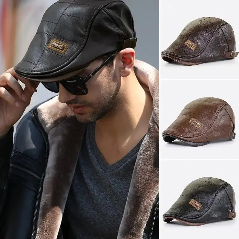 🧢【50% OFF】🔥 Prémiový vintage kožený baret