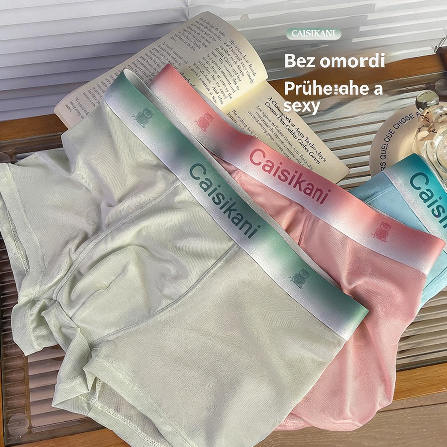 🎁【Balení 5 kusů】【L-4XL】Pánské průsvitné síťované spodní prádlo – sexy, prodyšné a transparentní